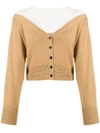 ALEXANDER WANG FITTED CROPPED CARDIGAN