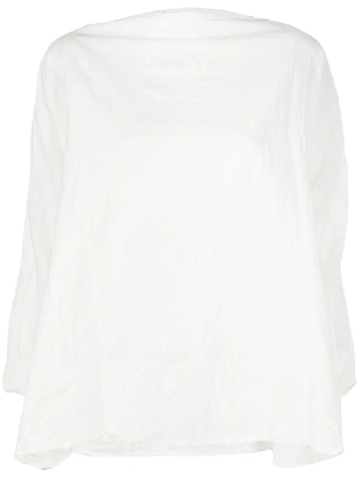 Daniela Gregis Crinkle-effect Tunic Blouse In White