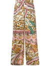 MOSCHINO CHAIN-PRINT SILK TROUSERS