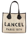 LANCEL BLACK AND JUTE SUMMER BAG,11450295