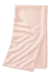 Tory Burch Logo Jacquard Traveler Scarf In Sea Shell Pink