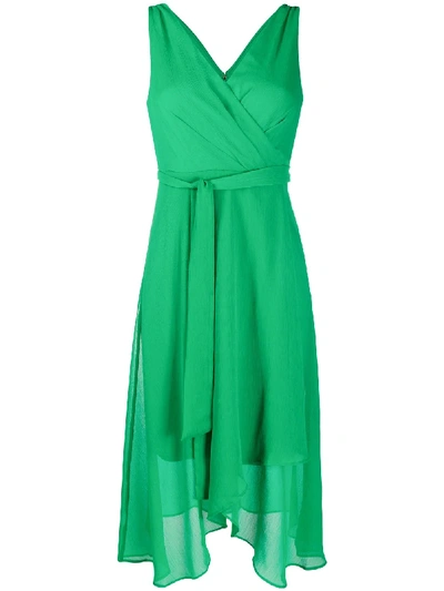green emerald velvet dress DKNY Women's V-Neck Ruffle Cap Sleeve Sheath Dress – Biggybargains main image 1