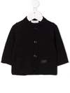 EMPORIO ARMANI LOGO PATCH KNITTED CARDIGAN