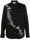 ALEXANDER MCQUEEN EMBROIDERED DENIM SHIRT