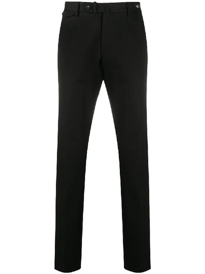 Tagliatore Tailored Straight-leg Trousers In Black