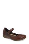 Naot Koati Mary Jane Flat In Toffee/ Walnut Leather