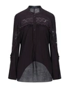 HIGH BY CLAIRE CAMPBELL HIGH WOMAN SHIRT DEEP PURPLE SIZE 12 RAYON, ELASTANE, COTTON,38856807NT 4