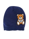 MOSCHINO TEDDY BEAR PATCH BEANIE HAT