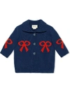 GUCCI WOOL KNITTED BOW JUMPER