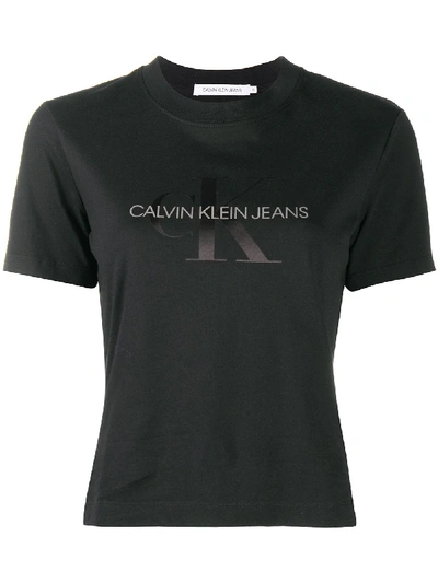 Calvin Klein Jeans Est.1978 Logo Print T-shirt In Black