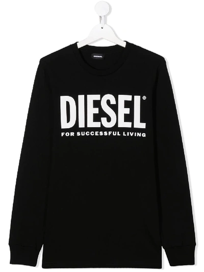 DIESEL TEEN LOGO-PRINT SWEATSHIRT