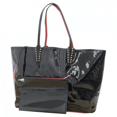 Pre-owned Christian Louboutin Cabata Black Patent Leather Handbag