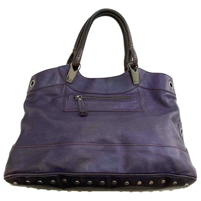 Pre-owned Kenzo Pagodon Purple Leather Handbag