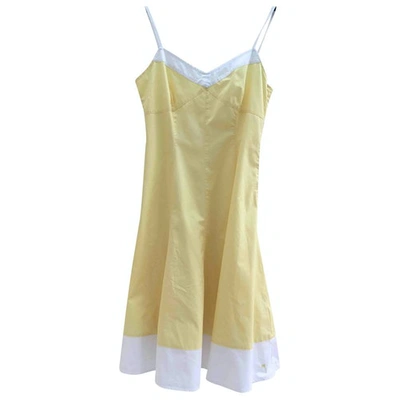 Pre-owned Tommy Hilfiger Yellow Cotton Dress