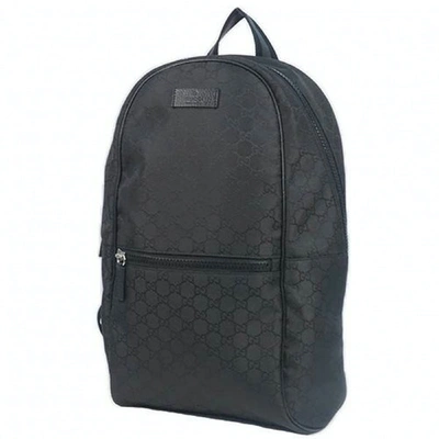 Pre-owned Gucci Gg Running Black Cloth Backpack