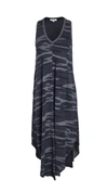 Z Supply Camo Reverie Dress In Camo Dark Blue