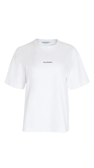Acne Studios Logo Cotton-jersey T-shirt In White