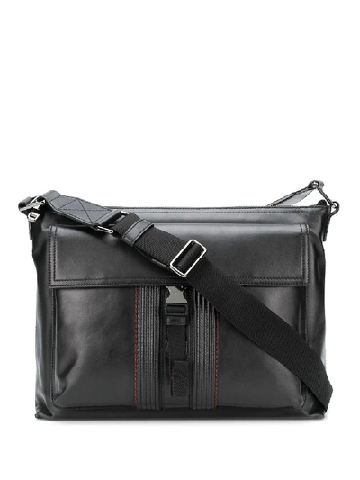 Bally Clip Fastened Messenger Bag In Black