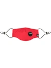 Mostly Heard Rarely Seen Logo Patch Face Mask In Red