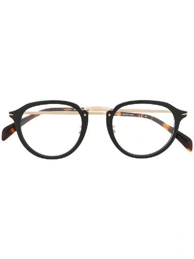 David Beckham Eyewear Db 1014 Round Frame Glasses In 黑色