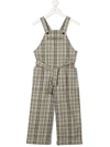 GIVENCHY BELTED CHECKED JUMPSUIT