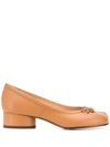 Maison Margiela 35mm Tabi Leather Pumps In Beige
