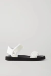 THE ROW HOOK AND LOOP LEATHER AND NEOPRENE SANDALS
