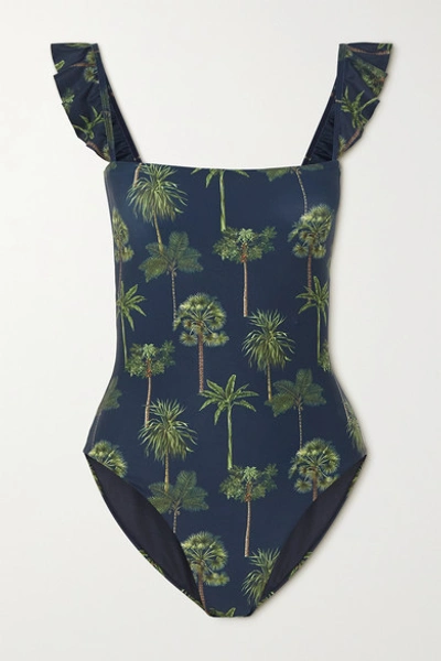 Agua By Agua Bendita Nativa Printed One Piece Swimsuit In Black