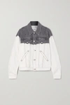 GIVENCHY EMBROIDERED TIE-DYED DENIM JACKET