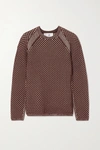 VICTORIA VICTORIA BECKHAM TWO-TONE CABLE-KNIT SWEATER