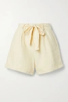 ALEX MILL AVERY BELTED PLEATED LINEN SHORTS