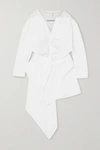 ALEXANDER WANG ASYMMETRIC COTTON-POPLIN SHIRT DRESS