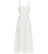 ZIMMERMANN BELLS LINEN AND COTTON MIDI DRESS,P00478660