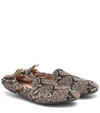 GIANVITO ROSSI SNAKE-PRINT LEATHER LOAFERS,P00479860