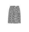 ALEXANDER MCQUEEN CHECKED WOOL AND CASHMERE MINISKIRT,P00480674