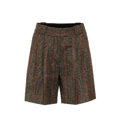 Blazé Milano Drum Beat Checked Wool-twill Suit Shorts In Multicolor