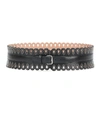 ALAÏA LASER-CUT LEATHER BELT,P00484798