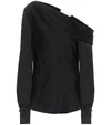 Simkhai Smikhai Alice Draped One Shoulder Top In Black
