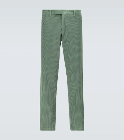 Etro Wide-leg Corduroy Trousers In Green