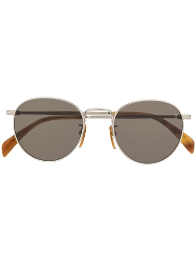 David Beckham Eyewear Round Frame Sunglasses In Silber