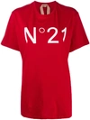 N°21 Logo-print Crew-neck T-shirt In Red