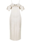 JACQUEMUS PAMPELONNE FRILLED MIDI DRESS