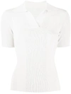 JACQUEMUS POLO OPEN BACK KNITTED TOP