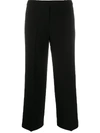 Theory Crepe Satin Clean Wide Leg Pants In Black