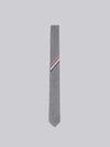 Thom Browne Seersucker Striped Tie In Grey