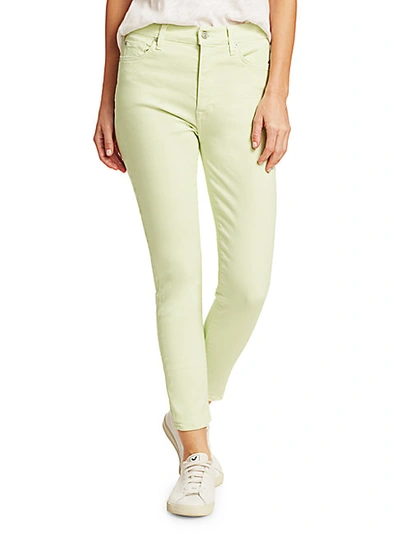 7 For All Mankind High-rise Skinny Jeans In Solid Yellow