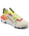 Nike Nsw React Vision Sneaker In Pale Ivory, Black, Volt