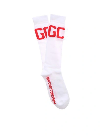 Gcds Macro Basics Logo Socks In White