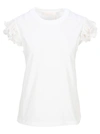 SEE BY CHLOÉ SEE BY CHLOE FRILLY T-SHIRT,11450554
