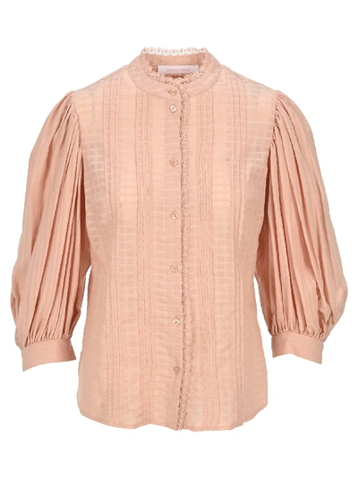See By Chloé See By Chloe Puff-sleeves Shirt In Cloudy Rose